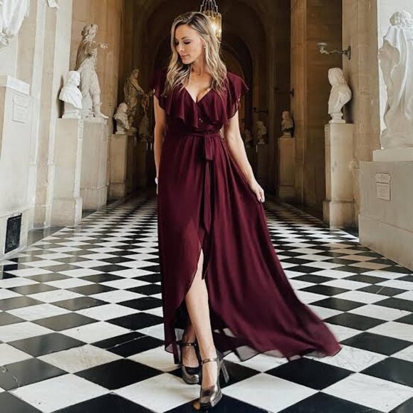 Baltic Born formal wine red maroon dress XXL - Picture 3 of 6